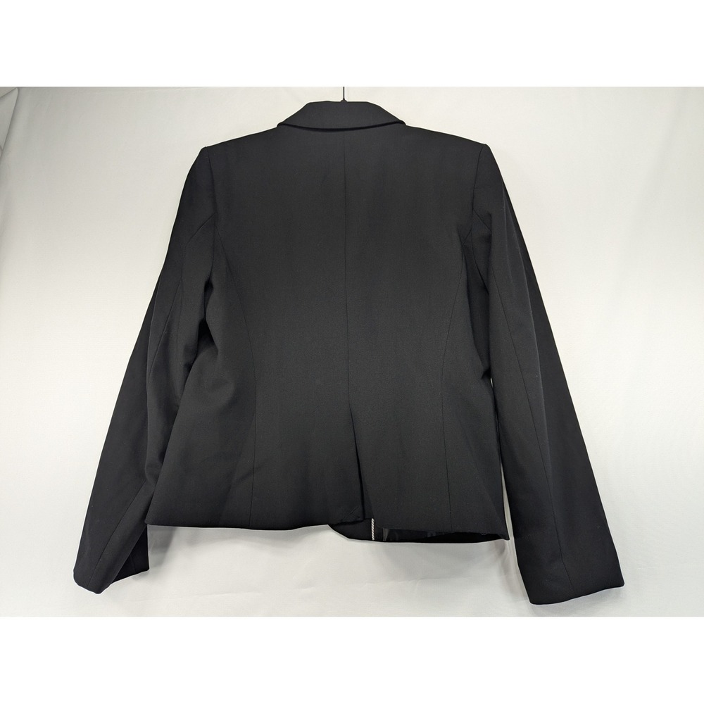 Calvin Klein Womens Black Two Button Tailored Blazer Jacket Size 12 Professional - Picture 2 of 10